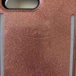 LuMee Accessories - Rose Gold iPhone 7&8 Plus LuMee Duo Glitter Case LuMee Accessories - Rose Gold iPhone 7&8 Plus LuMee Duo Glitter Case